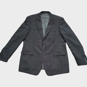 Calvin Klein Wool Blazer Men's 48L Dark Grey Sportcoat Suit Jacket